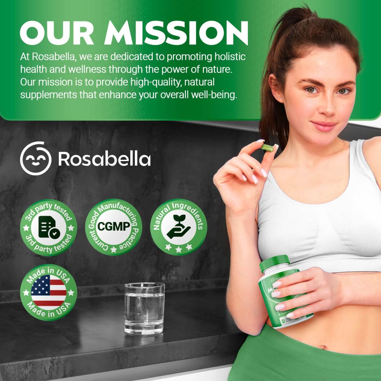 Rosabella Moringa Powder Capsules (Buy 1 Get 1 Free)