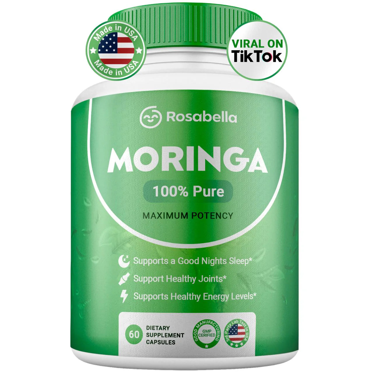 Rosabella Moringa Powder Capsules (Buy 1 Get 1 Free)